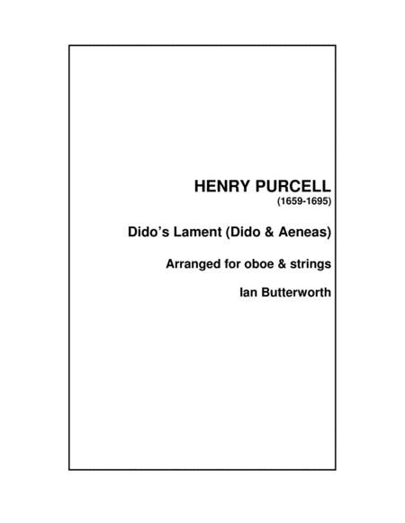 Free Sheet Music Purcell Didos Lament For Oboe Strings