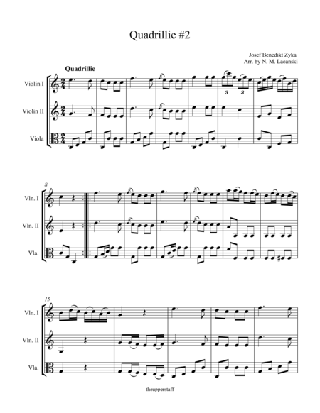 Free Sheet Music Quadrillie 2