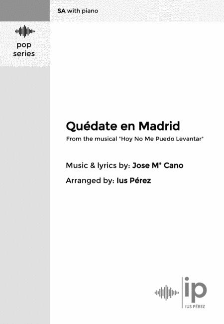 Qudate En Madrid Mecano Sheet Music