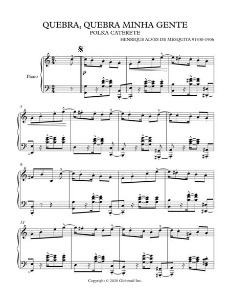 Free Sheet Music Quebra Quebra Minha Gente