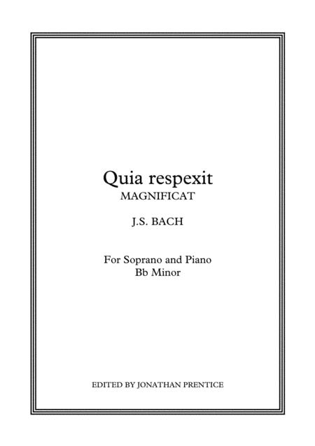 Quia Respexit Magnificat In D Bb Minor Sheet Music