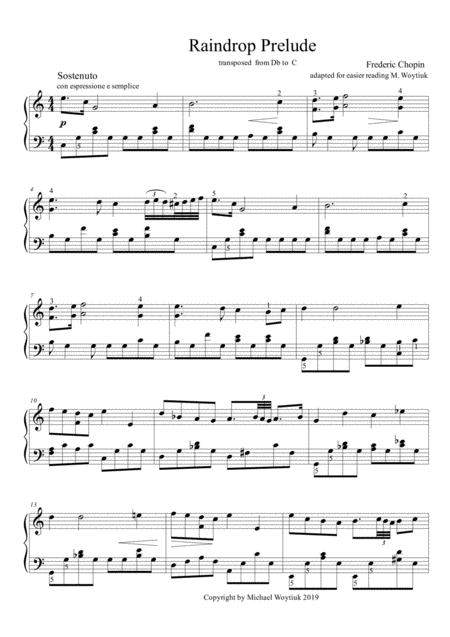 Raindrop Prelude Sheet Music