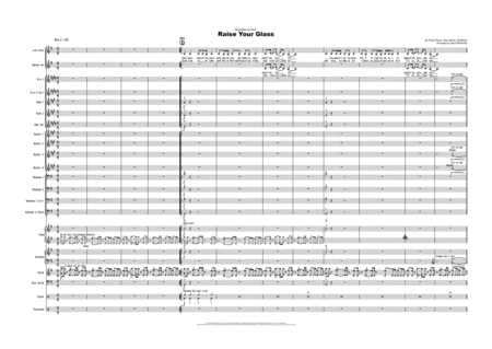 Raise Your Glass Vocal With Big Band Key Of G Sheet Music