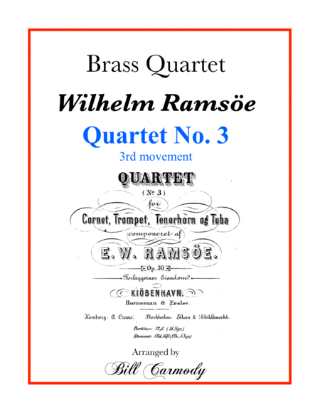 Ramsoe Brass Quartet No 3 3rd Mvt Sheet Music