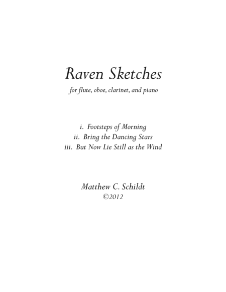 Free Sheet Music Raven Sketches