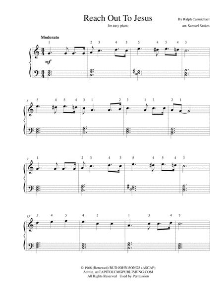 Reach Out To Jesus For Easy Piano Sheet Music