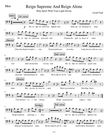 Reign Supreme And Reign Alone Sheet Music