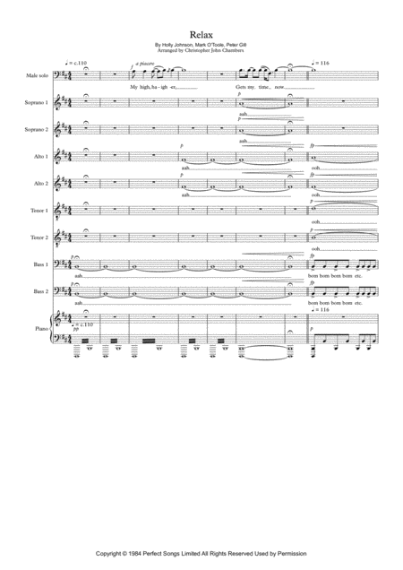 Relax Sheet Music