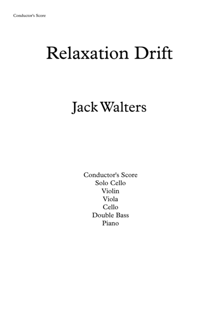 Relaxation Drift Sheet Music