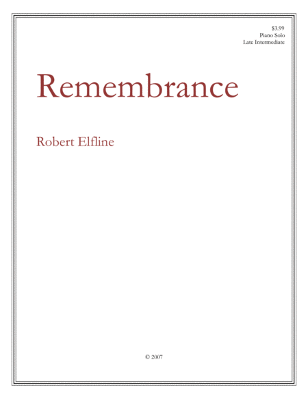 Remembrance Sheet Music