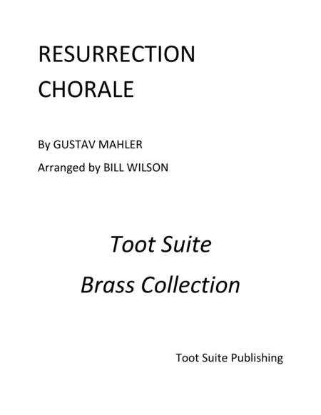 Resurrection Chorale From Symphony No 2 Sheet Music