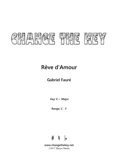 Free Sheet Music Reve D Amour Eb Major