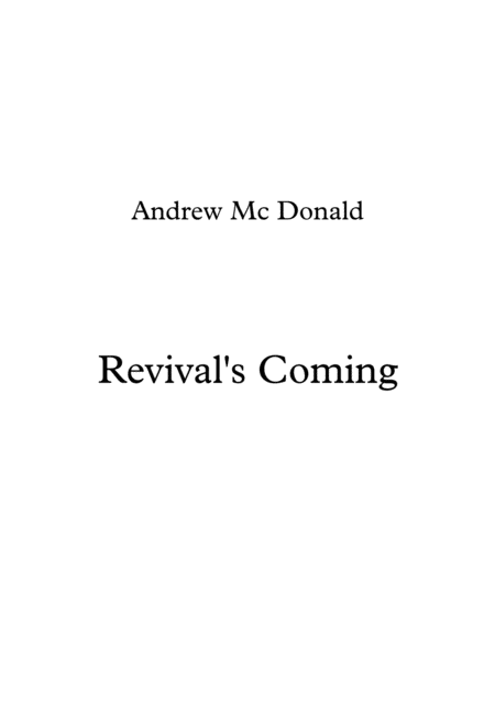 Revivals Coming Sheet Music