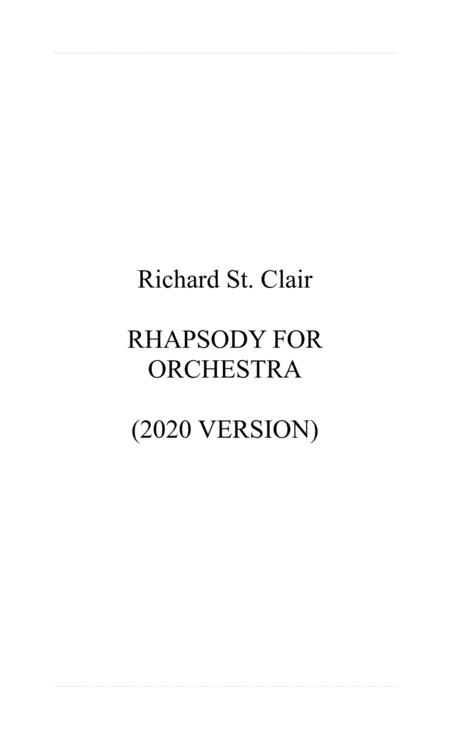 Free Sheet Music Rhapsody For Orchestra 2020 Version Score Parts