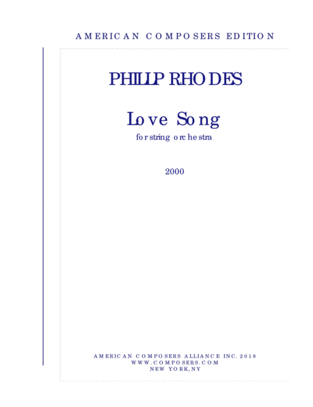 Rhodes Love Song Sheet Music