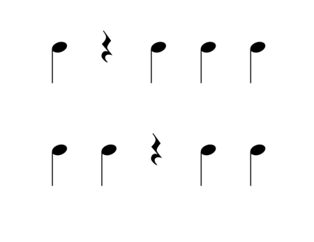 Rhythm Flashcards For 5 4 Meter Sheet Music