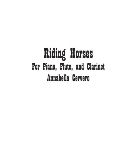 Riding Horses Piano Trio Flute Bass Clarinet Sheet Music