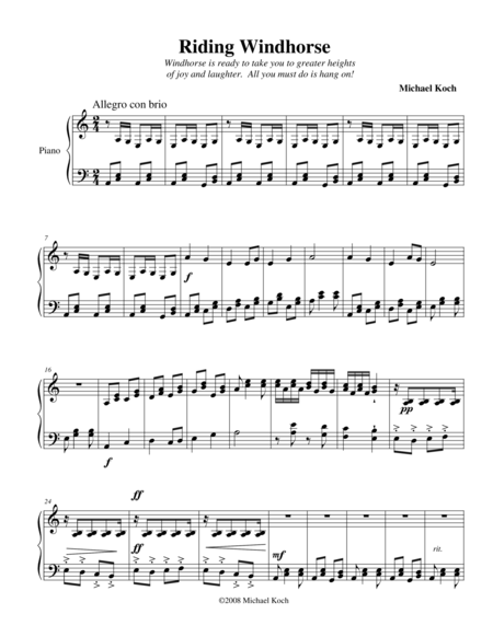 Riding Windhorse Sheet Music