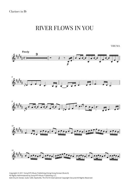 River Flows In You For Clarinet Sheet Music