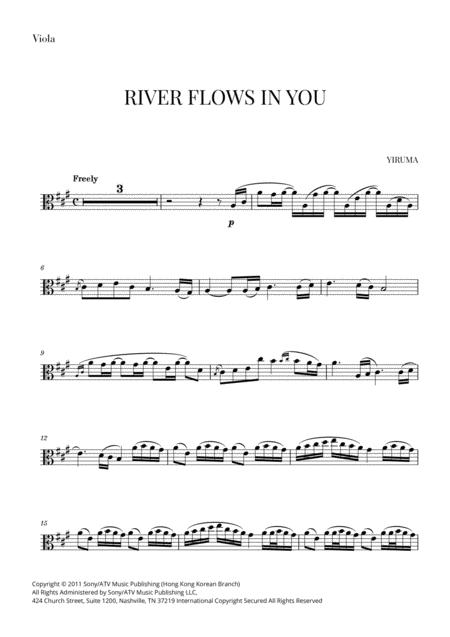 River Flows In You For Viola Sheet Music