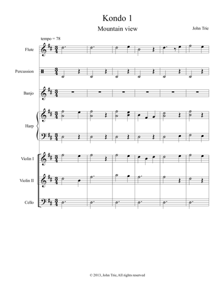 Free Sheet Music River Race