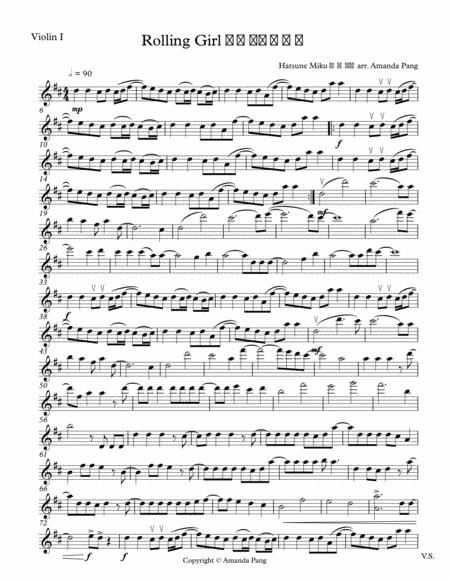 Free Sheet Music Rolling Girl