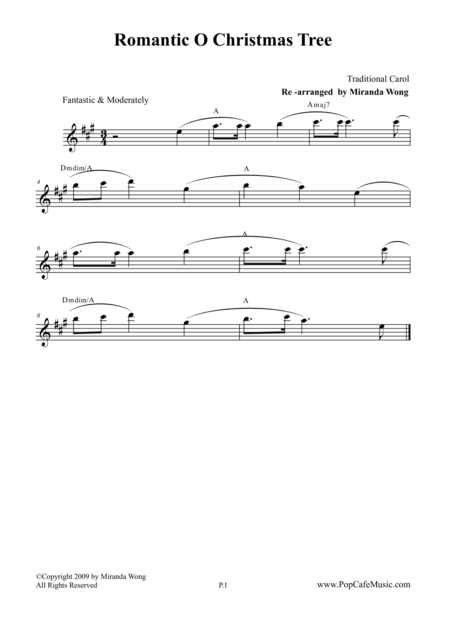 Romantic O Christmas Tree Lead Sheet In A Sheet Music