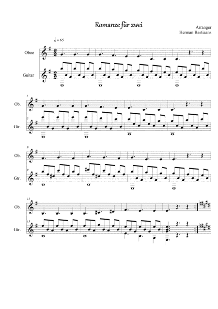 Romanze Fr Zwei Sheet Music