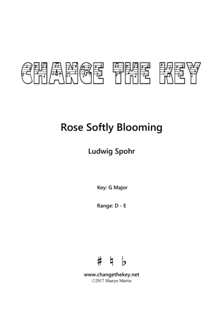 Rose Softly Blooming G Major Sheet Music