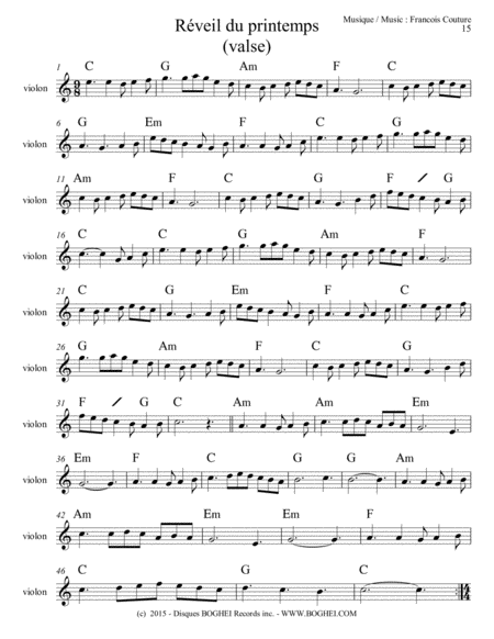 Rveil Du Printemps Sheet Music