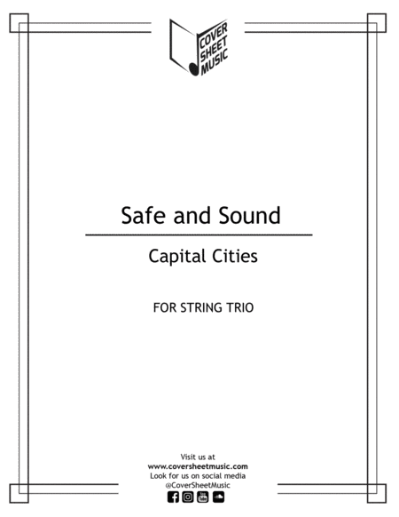 Free Sheet Music Safe And Sound String Trio