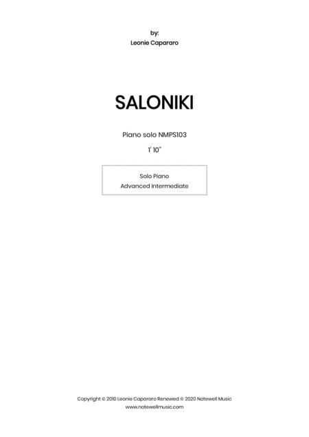 Free Sheet Music Saloniki Piano Solo