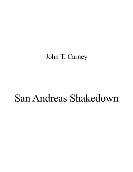 Free Sheet Music San Andreas Shakedown