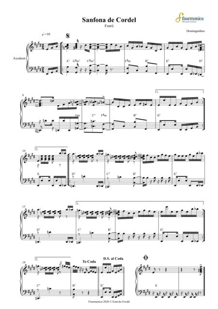 Free Sheet Music Sanfona De Cordel Dominguinhos Partitura Para Acordeon Sheet Music For Accordion