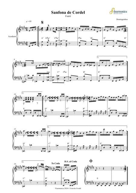 Sanfona De Cordel Dominguinhos Partitura Para Acordeon Sheet Music For Accordion Sheet Music