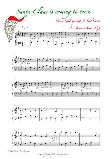 Santa Claus Is Comin To Town Harp Solo Sheet Music