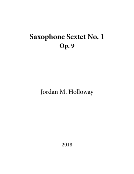 Free Sheet Music Saxophone Sextet No 1 Op 9