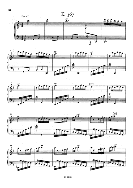 Free Sheet Music Scarlatti Sonata In F Major K367 L172 Original Version