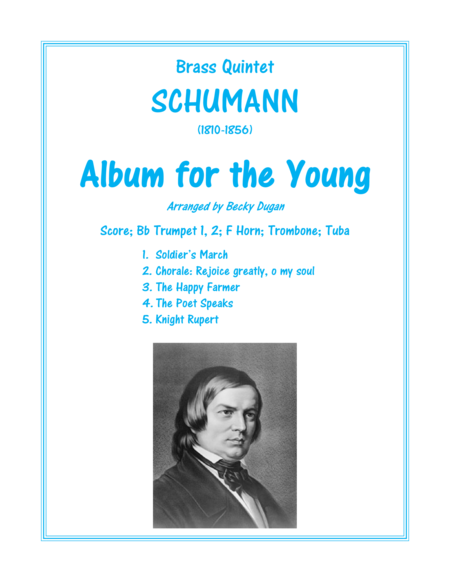 Free Sheet Music Schumann Album For The Young Brass Quintet