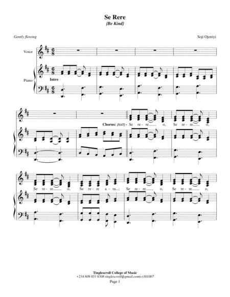 Free Sheet Music Se Rere