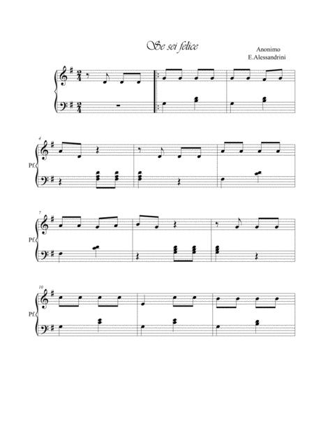 Free Sheet Music Se Sei Felice