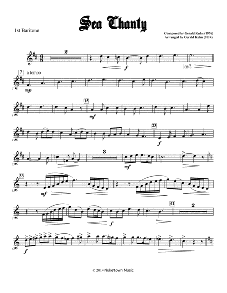 Sea Chanty Sheet Music