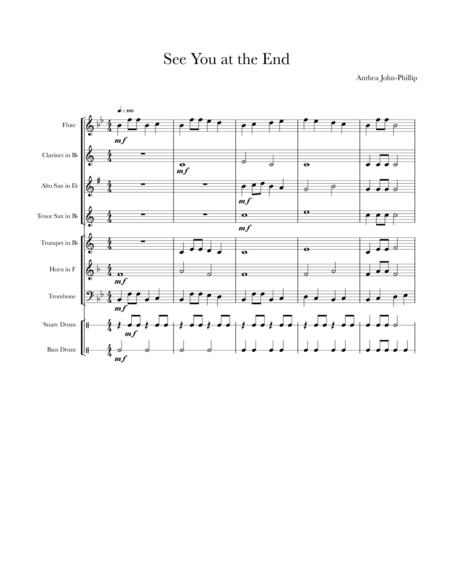 Free Sheet Music See You At The End