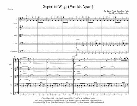 Free Sheet Music Separate Ways Worlds Apart