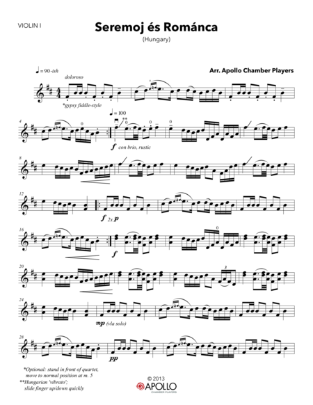 Seremojs Romnca Sheet Music