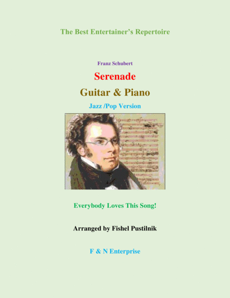 Serenade By Schubert Piano Background For Guitar And Piano Sheet Music