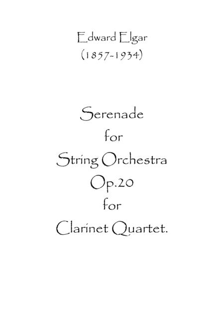 Serenade For Strings Op 20 Sheet Music