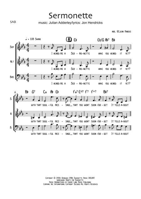 Sermonette Sheet Music