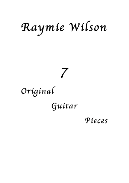 Seven Original Pieces For Guitar Sheet Music