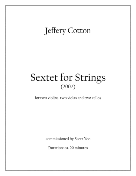 Sextet For Strings Sheet Music